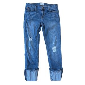 Hudson Jeans‎ Women's Size 26 Crop Muse Skinny Fit Distressed Blue Denim